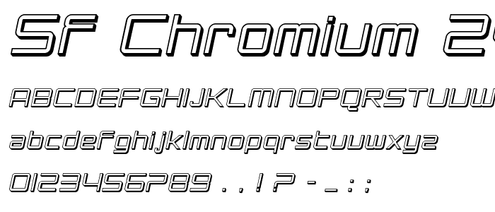 SF Chromium 24 Oblique font